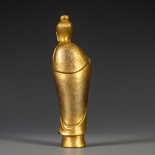 清 紫檀木漆金仕女像 商品图4