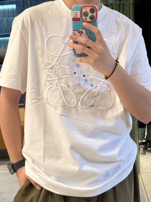 新品Loewe 2025ss 八爪鱼印花刺绣短袖T恤 商品图3