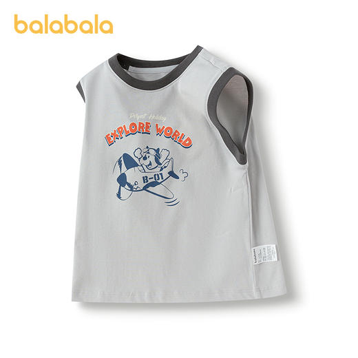 巴拉巴拉童装儿童背心马甲男童衣服宝宝上衣2025夏装新款吸湿速干 商品图4
