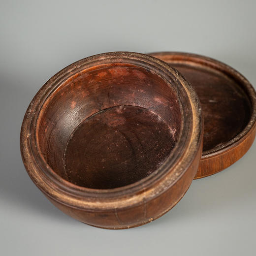 清 黄花梨整挖圆香盒 商品图2