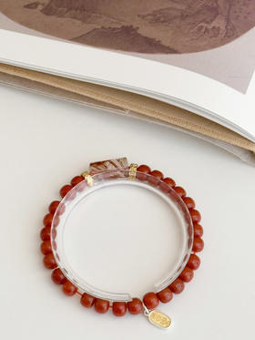 【中国红·静女】静女其姝 美人之贻 晶体干净 发晶成簇 能量强