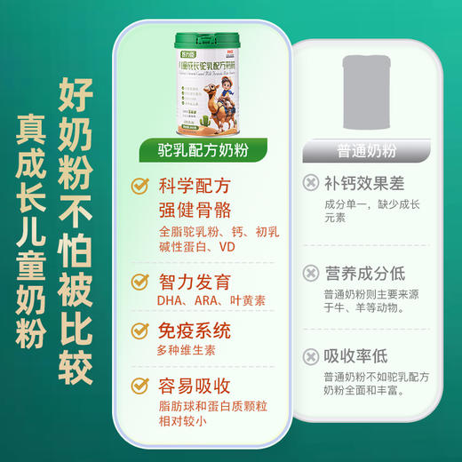 舒力臣驼奶粉舒力辰驼乳配方舒立尘儿童成长骆驼奶粉正品 商品图1