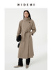 HIDEMI进口CD纱极简翻领大廓形可拆卸腰带伞状法式风衣 商品缩略图3