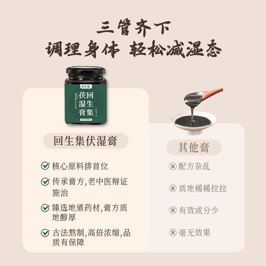 回生集茯湿膏官方旗舰店回生集茯苓膏茯苓薏仁泄湿膏官方正品 商品图4