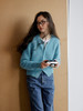 【现货】Even Vintage|高比例动物毛 唯美湖蓝色日常时髦针织开衫外套 商品缩略图4
