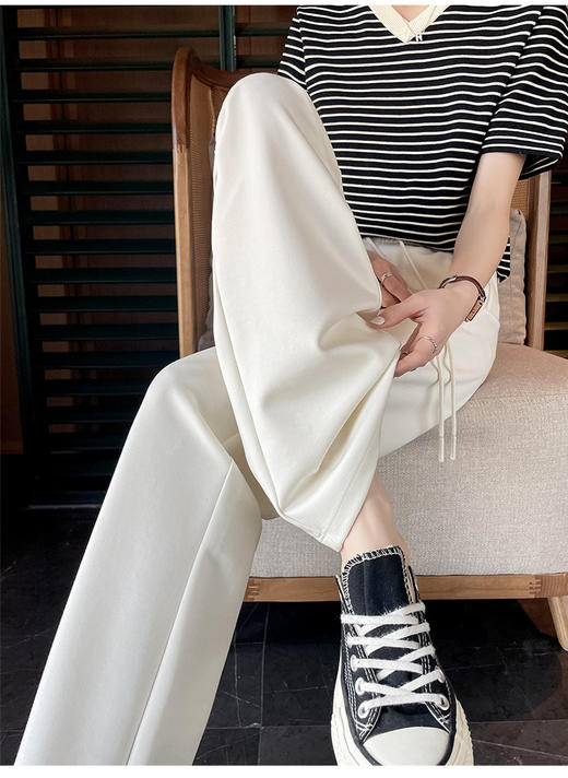 【莫代尔空气层云柔清氧直筒阔腿裤 】上身轻盈有骨感 巧妙修饰腿部曲线~~ 商品图7