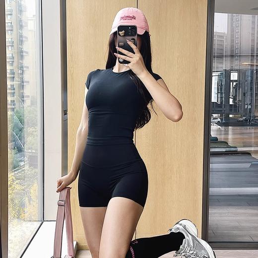 【3~5天发货】跃牌【美度空间】系列 SNU休闲运动短袖收腰修身透气瑜伽T恤TX42008 商品图2