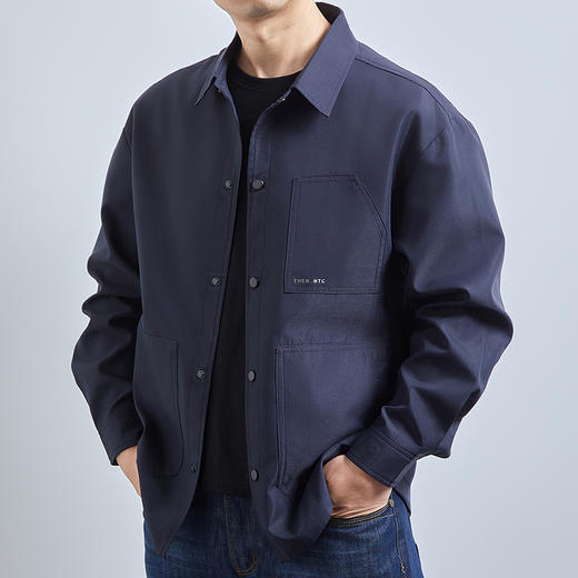 【新款DWD】大依优型大码商务夹克男士春秋季新款加肥加大码宽松长袖外套上衣 商品图9