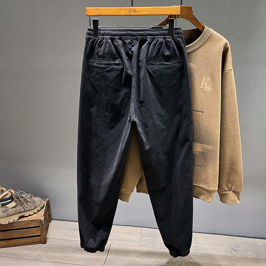 【纯棉】【DYG】大依优型大码男装抽绳松紧束脚运动休闲裤男潮牌多袋户外工装裤 商品图2