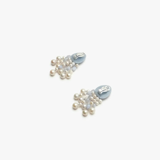订购8周到｜MONIES-Pearls celestine-天青石 耳夹［丹麦设计师］ 商品图1