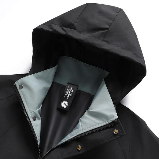 【超大码】【新款DPX】大依优型大码连帽夹克男360斤加肥加大码肥佬拼色防风冲锋外套 商品图3