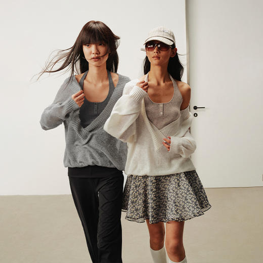 NUTH双层半透碎花a字短裙蓬松廓形泡泡裙/带安全裤 商品图2