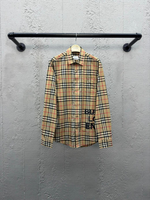 BURBERRY 字母胶印长袖衬衫 商品图0
