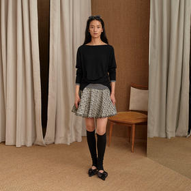 NUTH双层半透碎花a字短裙蓬松廓形泡泡裙/带安全裤