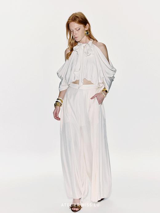 【日神月】飘逸大摆醋酸阔腿长裤 商品图2