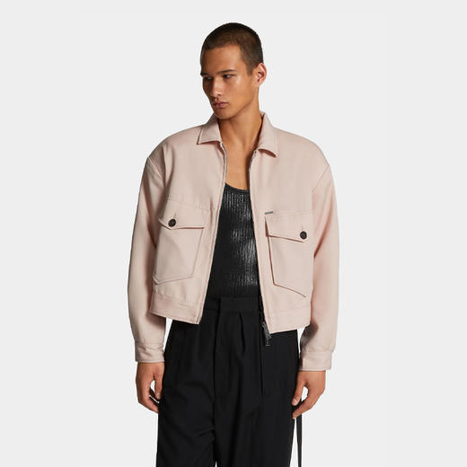 DSQUARED2 男士字母徽标贴片羊毛外套 淡粉色 S71AN0586 S76497 220 商品图1