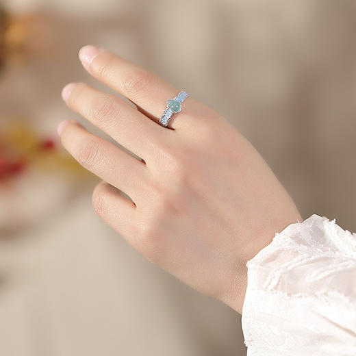 【福禄琳琅】S925银蓝水翡翠珐琅福禄葫芦戒指【CW-JZ06927】 商品图3