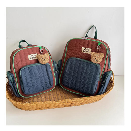 裁缝学苑AQ425幼儿园书包男女宝宝双肩包纸样撞色儿童背包样板 商品图2