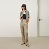 NUTH复古卡其色修身直筒工装裤女 卡其色 商品缩略图4