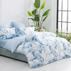 多喜爱 新疆棉斜纹四件套 栀子蓝莓 精美印花 纯洁白 天空蓝  斜纹织造 宽边枕套设计 商品缩略图1
