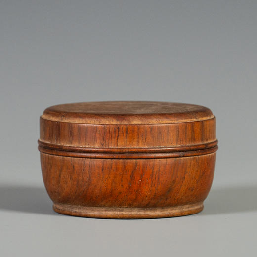 清 黄花梨整挖圆香盒 商品图0
