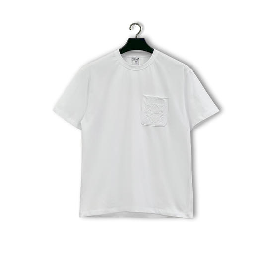 新品Loewe 基础口袋刺绣短袖T恤 商品图0