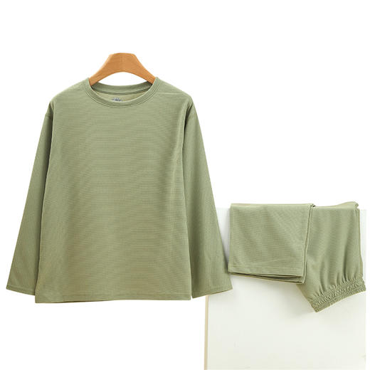 【喵小仟 华夫格情侣家居服套装】经典百搭纯色系 贴身亲肤 云朵般的舒适感 版型宽松适中 将舒适进行到底 商品图6