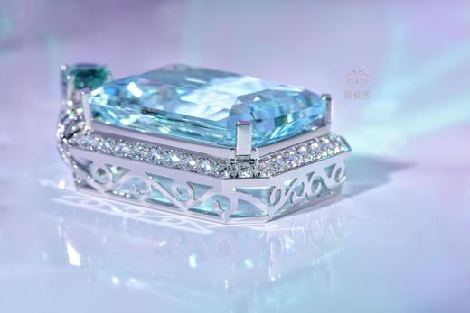 【海天一色】海蓝宝镶钻坠CB12410008 商品图4