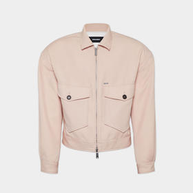 DSQUARED2 男士字母徽标贴片羊毛外套 淡粉色 S71AN0586 S76497 220