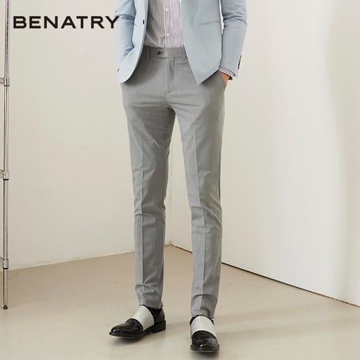 贝纳川细格纹男士西裤100026027118 商品图1