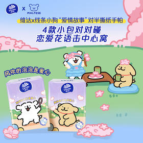 维达 超韧线条小狗印花4层7张纸手帕36包*2提 湿水不易破 48小时发货