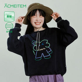 ACMEITEM 爱棵米 户外亲子圆领卫衣 印花短款运动宽松上衣 GAG2310700A GAG3310725A