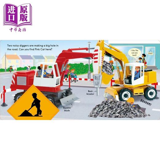 【中商原版】尤斯伯恩翻翻看 挖掘机 Lift and Look Diggers 英文原版 幼儿纸板书 低幼翻翻书 亲子图画书 进口童书 游戏书 商品图3