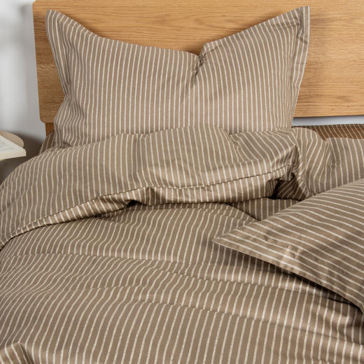 80S长绒棉贡缎四件套（咖色条纹） 商品图4