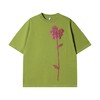 T1468夏季新款时尚拼接花卉男士短袖潮流百搭休闲T恤宽松小众上衣 商品缩略图1