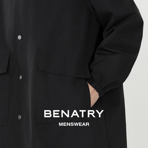 贝纳川翻领休闲男士中长款风衣ECP317001402 商品图2