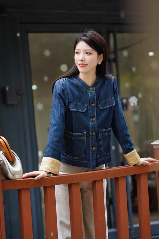 臣禾	新中式牛仔外套（袖口拼接）	JZ251010275 商品图3