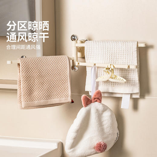 摩登主妇吸盘抹布架壁挂免打孔厨房水槽洗碗海绵擦挂架沥水置物架 商品图2