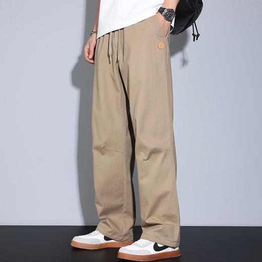 【DYG】大依优型大码休闲裤男美式高街休闲裤男松紧腰抽绳直筒运动休闲裤 商品图5