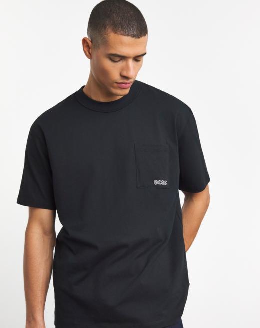 H.B 口袋字母刺绣 宽松圆领短袖T恤 TX373 商品图0