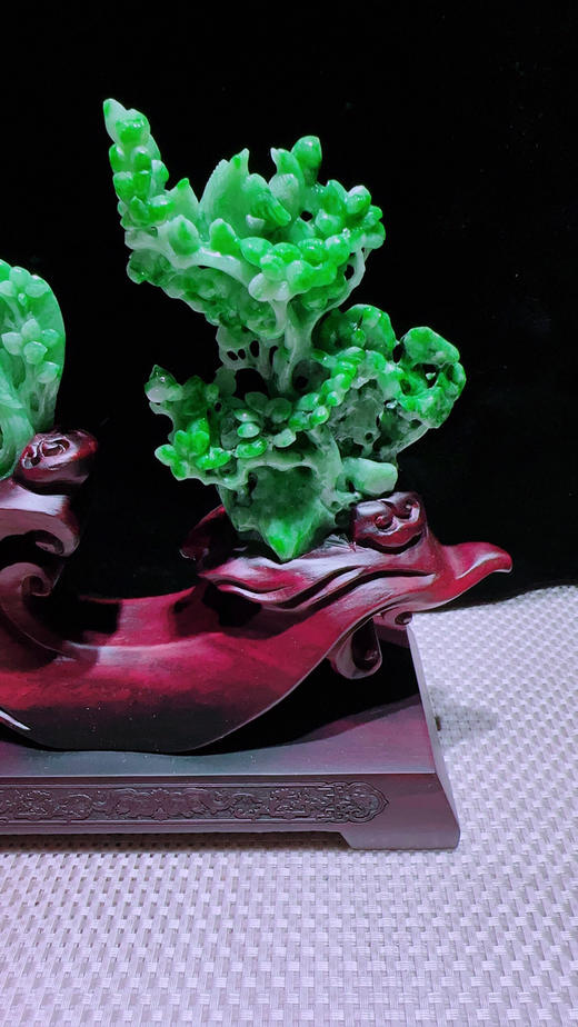 620856翡翠摆件【鸟语花香 梅开五福】 商品图4