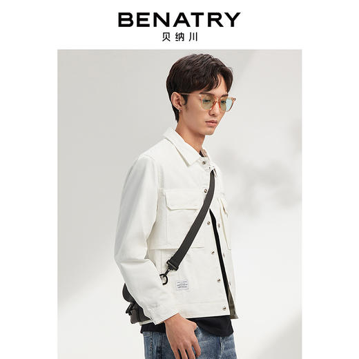 贝纳川经典翻领男士休闲夹克外套ECK100005 商品图4