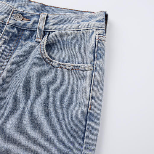 ROMI STUDIO“美式休闲”100%斜纹牛仔棉洗水直筒牛仔裤RW24AX80919 商品图4