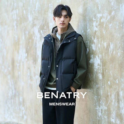 贝纳川休闲立领羽绒马甲ECP410001 商品图3