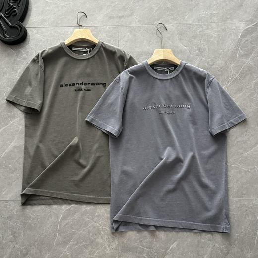 点此购买 大王春夏季男女款纯棉圆领水洗做旧成衣染色短袖T恤 md 309483 商品图0