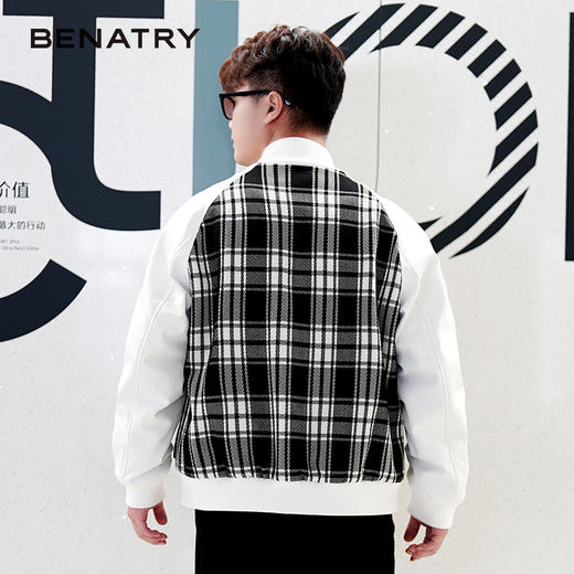 贝纳川经典格纹设计男士夹克外套ECY400003402 商品图3