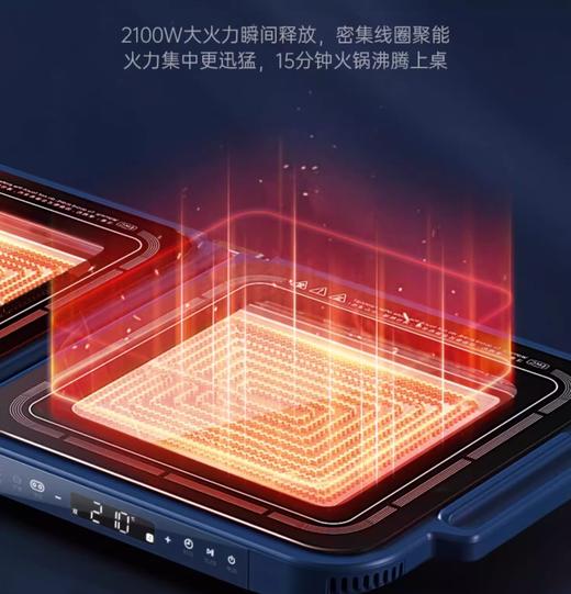 摩飞折叠多功能料理锅家用火锅锅涮烤一体锅煎烤肉锅电烤炉聚嗨锅【MR9188】 商品图2