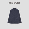 ROMI STUDIO“低调优雅”绵羊毛棉混纺立领做旧西装外套RW24WWY0889 商品缩略图1