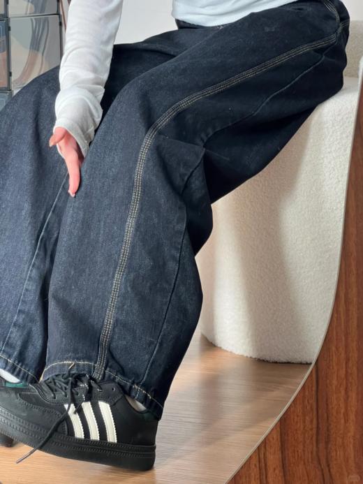 <曾小咸推荐> 深蓝色直筒弯刀牛仔裤 日常159/件 活动价139.99/件！！明天恢复原价，下单要抓紧！！ 商品图6