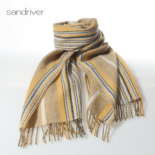 青海手工氆氇条纹流苏围巾SJF96P852A 商品图4